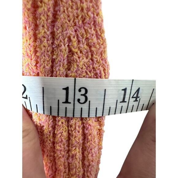 ZARA Orange Ribbed Sleeveless Knit Mini Dress Size L - Picture 9 of 9